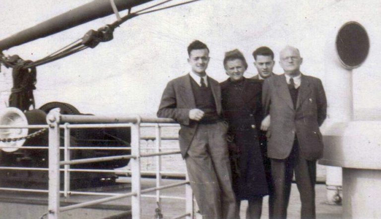 Herb, Lisette, Eric, Max – 1948 – Sailing to America on De Grasse